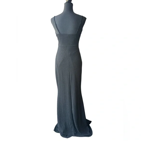 Windsor black sparkle open mid evening gown party prom homecoming EauC Large - Picture 5 of 7